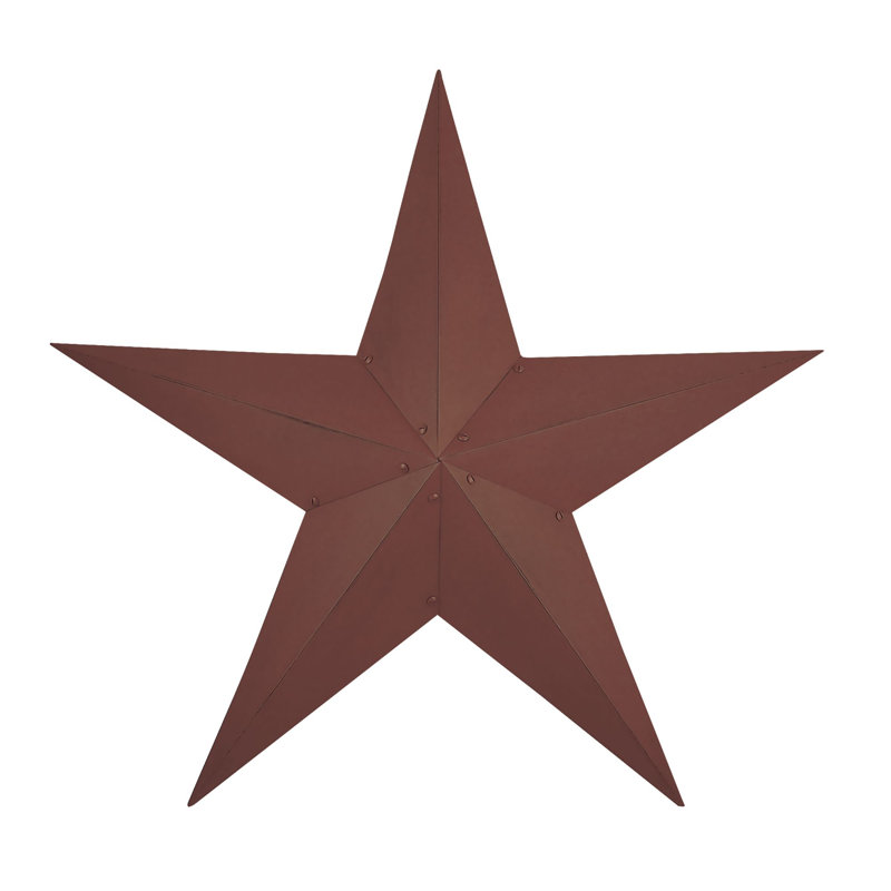 Décoration murale étoile de grange campagne, H 36 po x l 36 po x P 5,5 po, Bourgogne