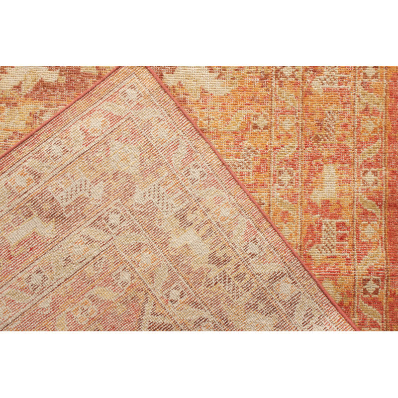 Distressed Homage Hand Knotted Wool Geometric Area Rug, Rectangle 13' x 19'