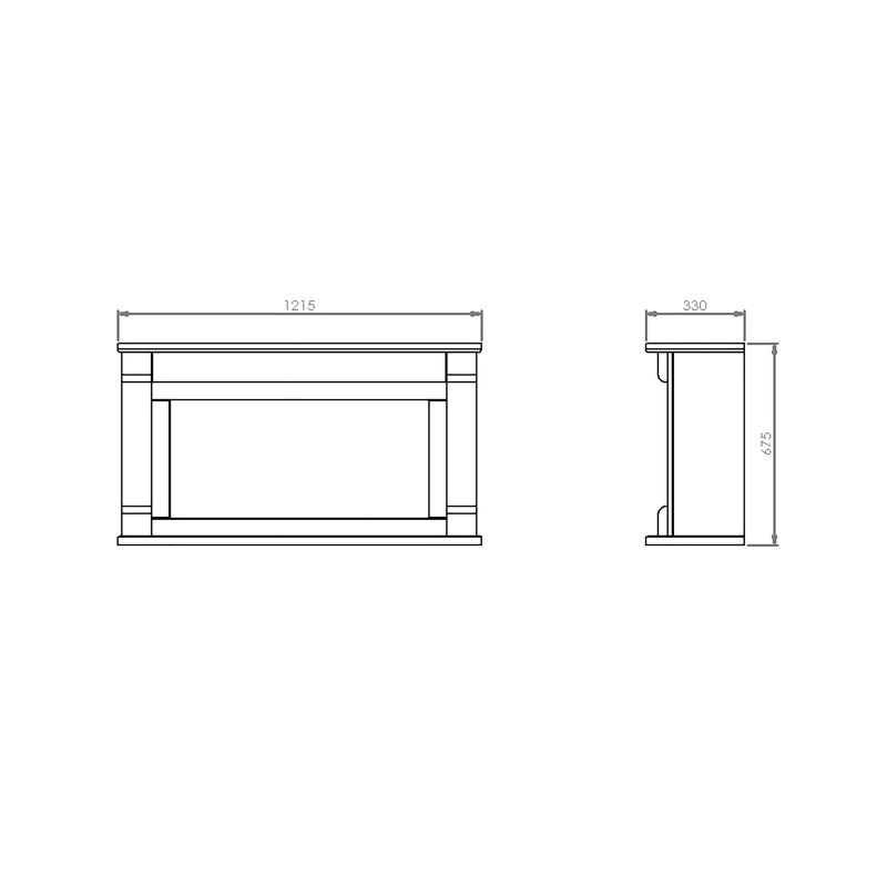 Bradbury LED 121.5cm Electric Fire Suite