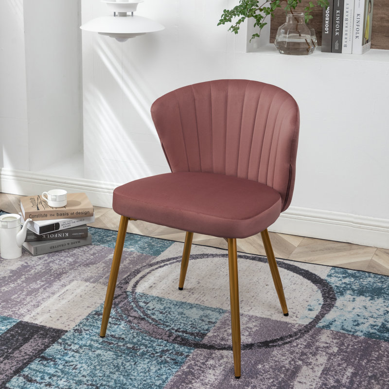 Rawl Upholstered Accent Chair, Rose Polyester