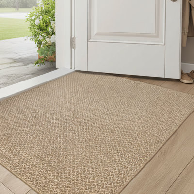 17.1 X 30.1 Inch Khaki Low-Profile Doormat, Indoor Entrance Dustproof And Non-Slip Floor Mat, Washable Home Entrance Carpet