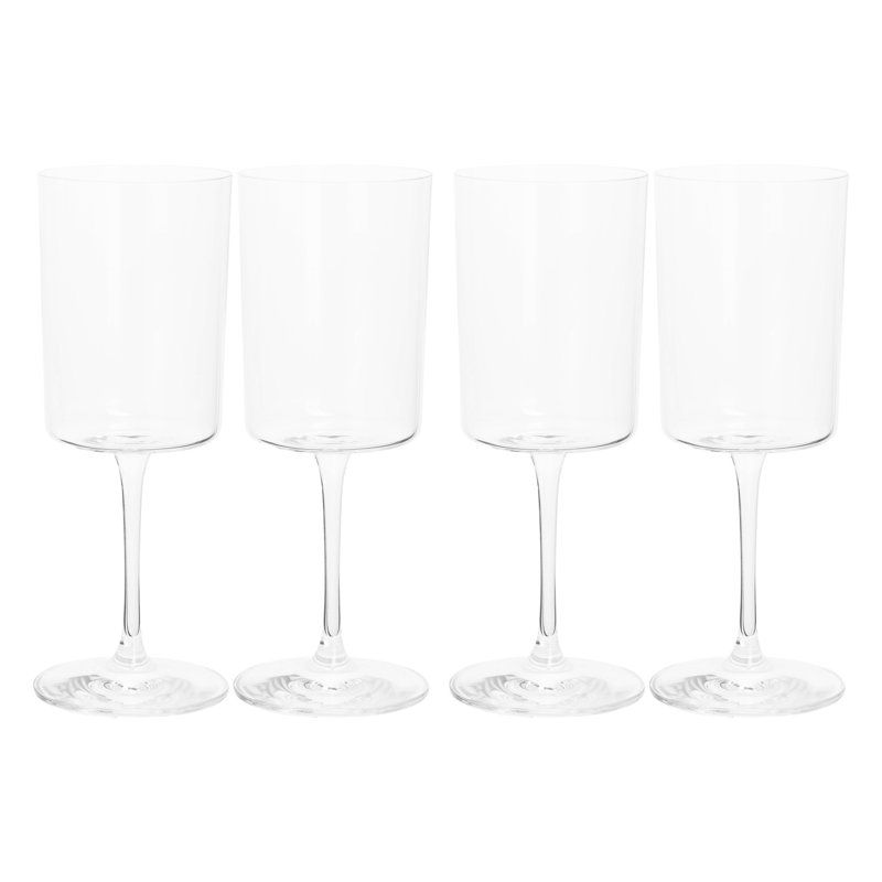 Set Of 4 Square Wine Glasses