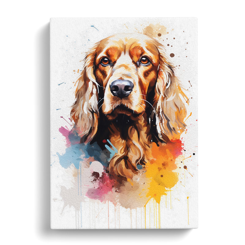Cocker Spaniel Gestural No.3 - Wrapped Canvas, 76cm H x 50cm W x 3cm D