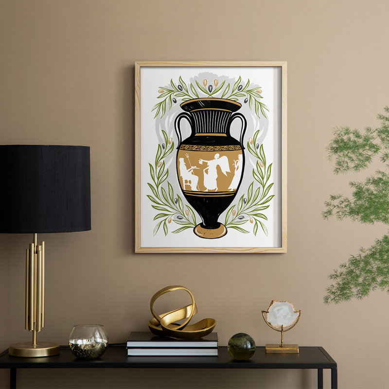 Greek Vases II Framed Print - Solid Wood