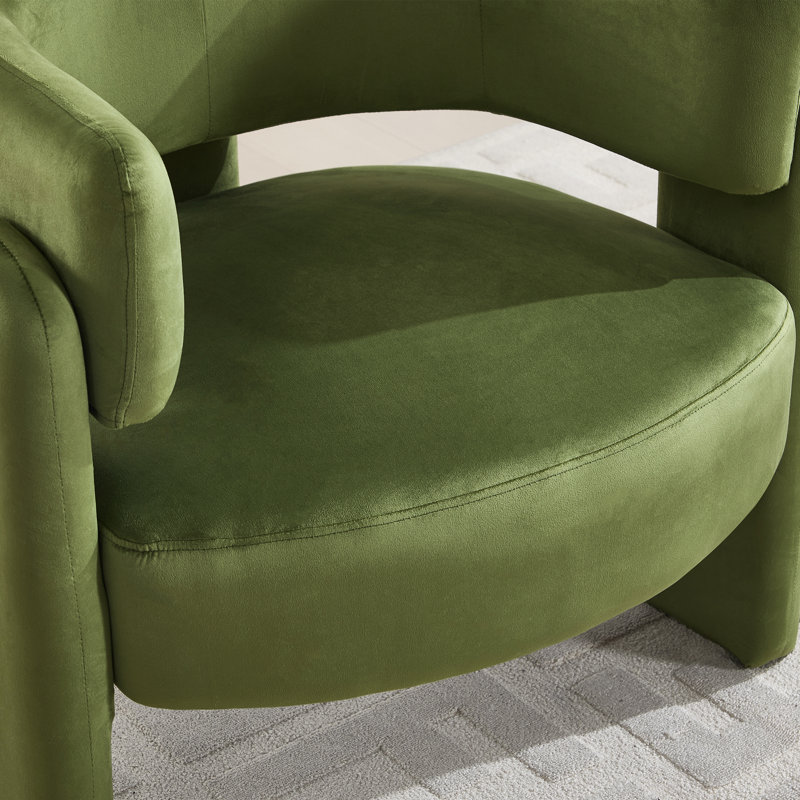 Fauteuil demi-tonneau 19 po avec 3 pieds, Vert