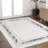 Maythel Classic Border Marble Pattern High-Low Silver/White Rug-1072789043