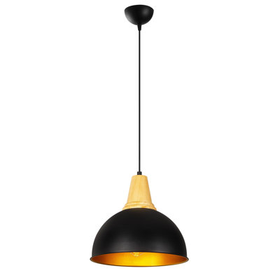 Luminaire suspendu en forme de dôme à 1 lumière Herrick