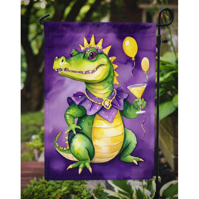 Double Sided 15.5'' H x 11.25'' W Polyester Mardi Gras Garden Flag