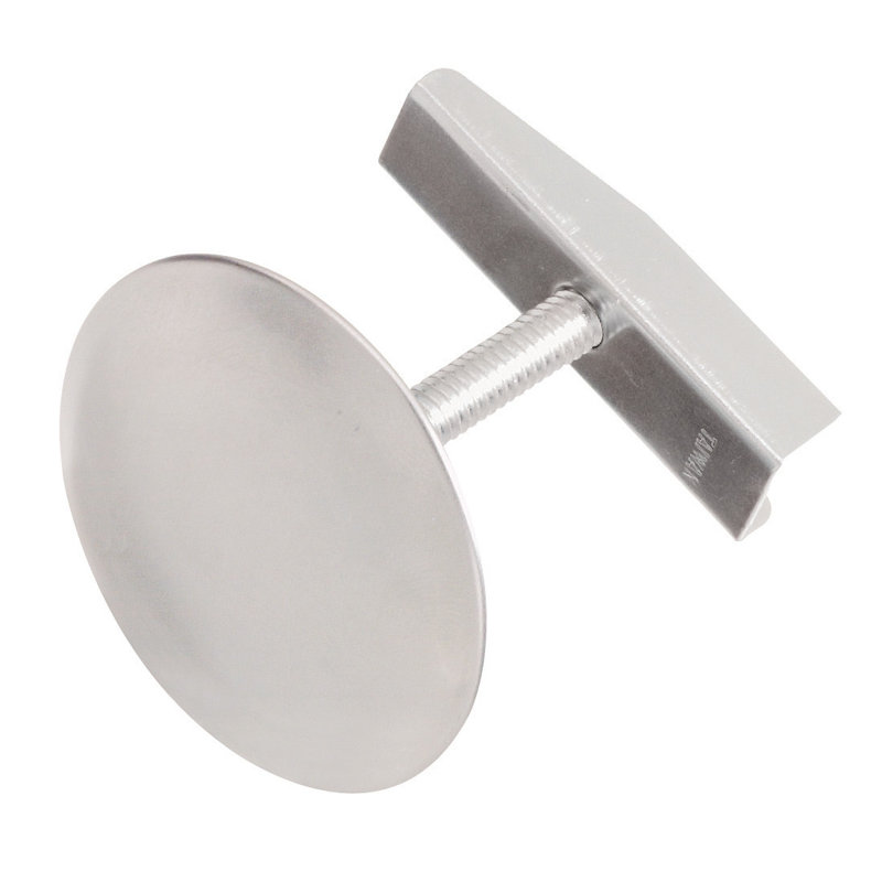 Chrome Plated Metal Sink Hole Cover with Bolt and Nut 1-3/4" Length