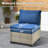 3-Piece Wicker Modular Patio Conversation Set With Cushions-1422079101