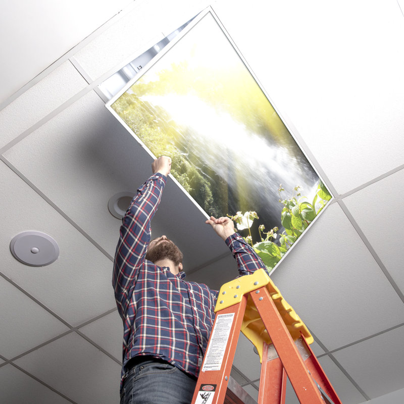 Octo Lights - Fluorescent Light Covers - Flexible Decorative Light Diffuser Panels - Waterfall - For Classrooms And Offices - Waterfall 002