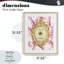 Sonnette champagne avec motif encadré sous verre, design par Ziwei Li-279789384-279789398
