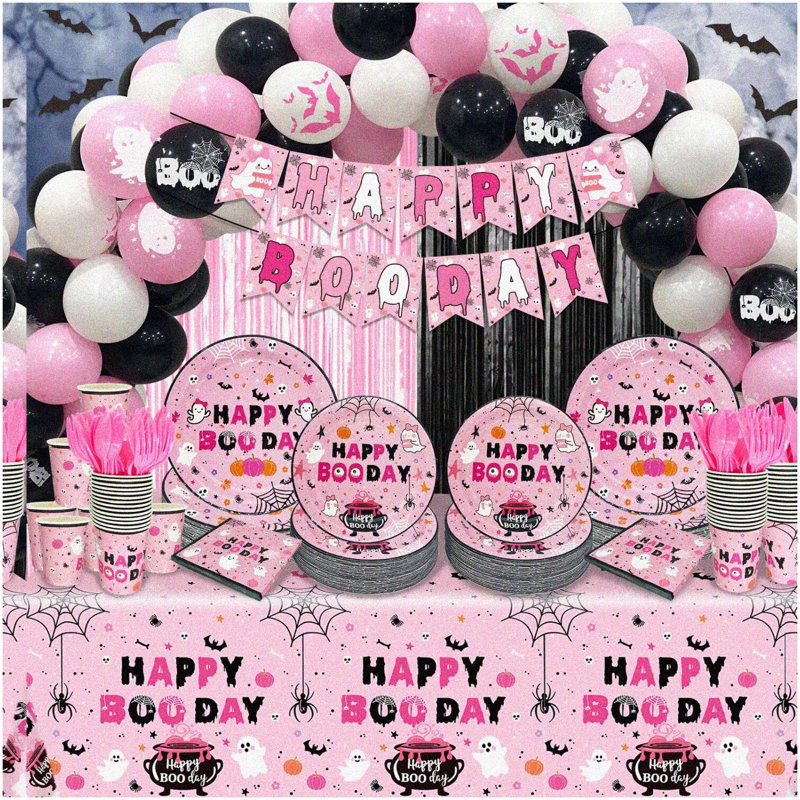 Hot Pink Balloon Set 110pcs with Ribbons
