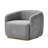 Berklie 35"W Modern Boucle Chenille Swivel Armchair with Solid Wood Base-1502447822