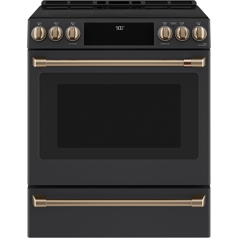 Front Control Induction Range Handle Kit, Brushed Bronze