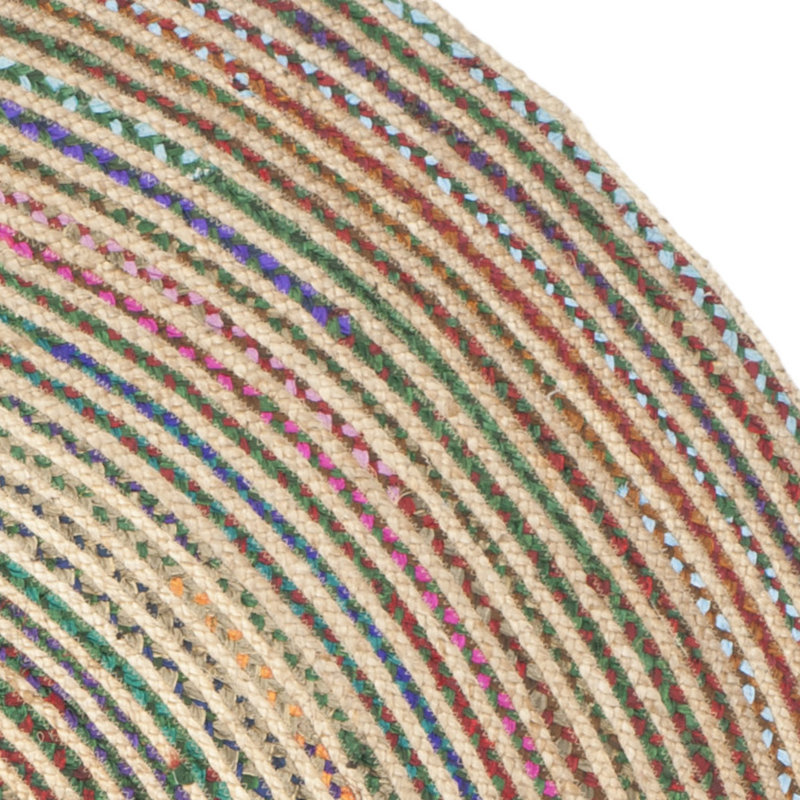 Cape Cod Multicolor Oval Flat Woven Jute Rug