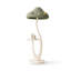 Vert + cristal clair crème + lampes sur pied sans résine