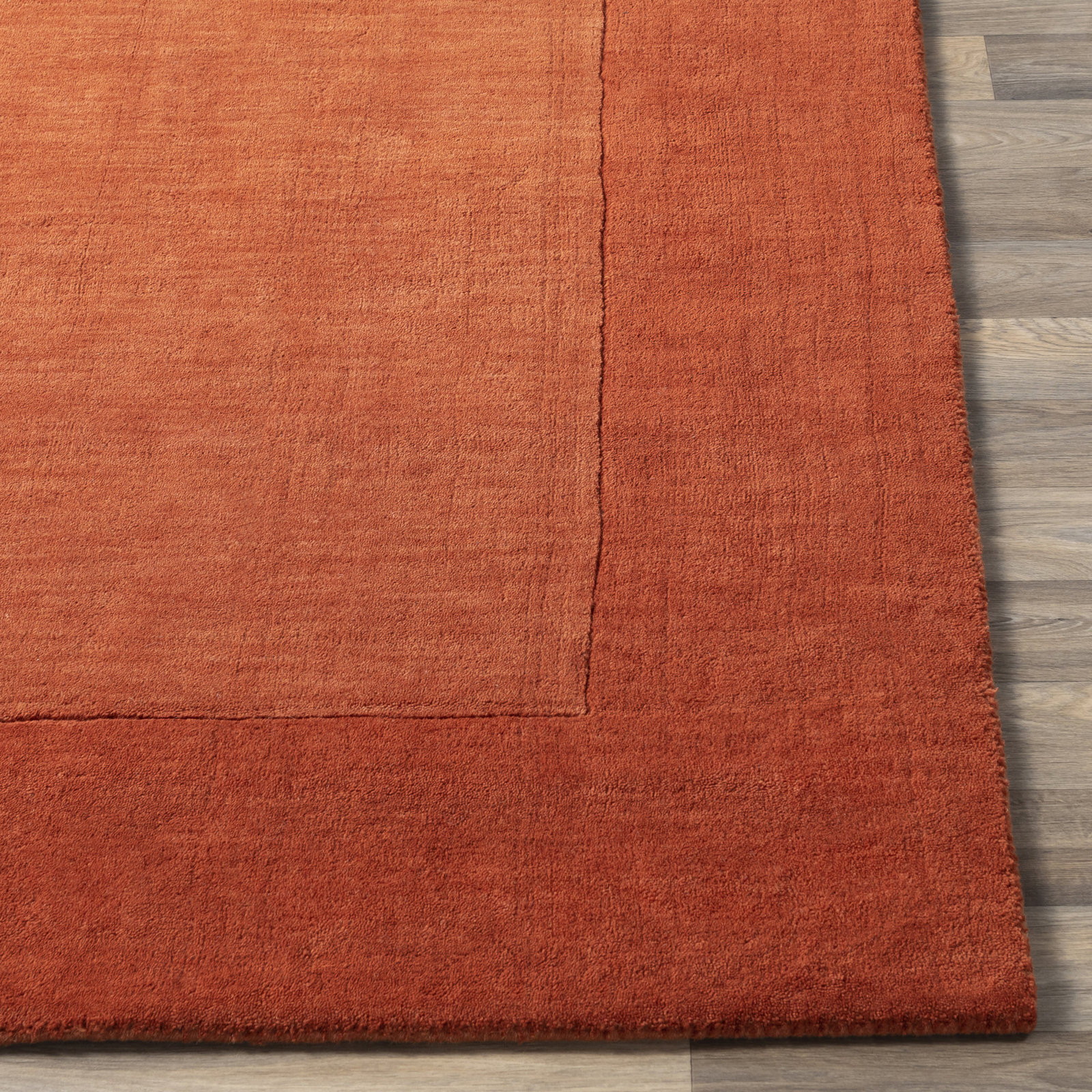 Dolma Red Hand-Woven Wool Rug, Rectangle 7'6" x 9'6"