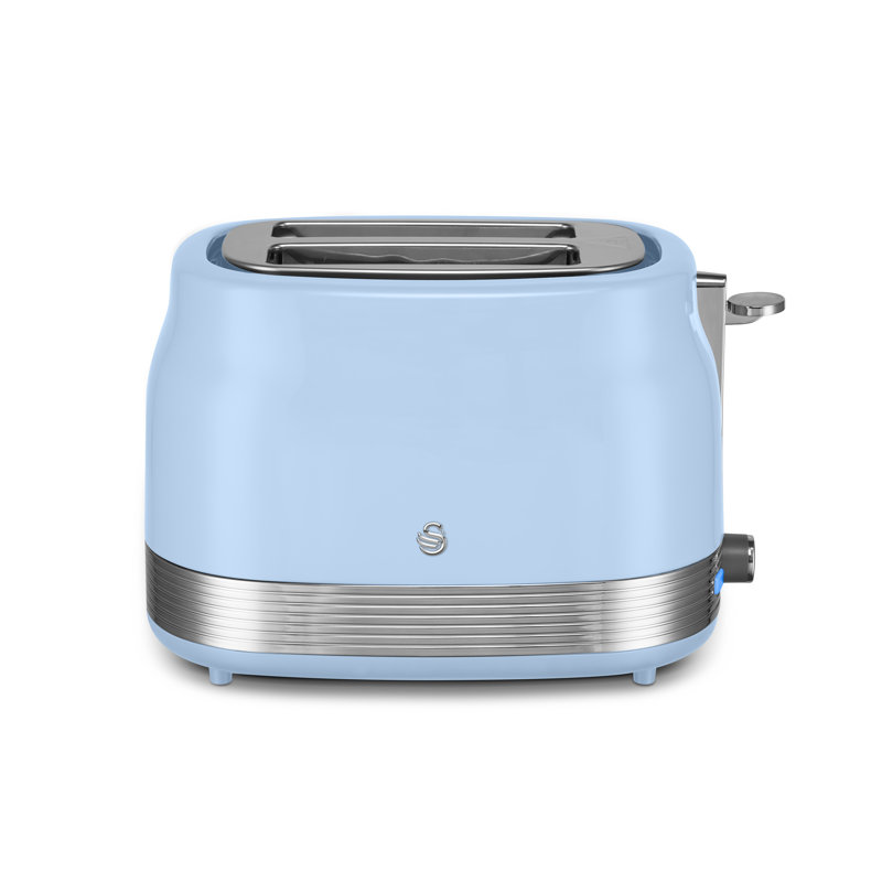 Swan  Retro 2 Slice Toaster with 6 Browning Levels for Toast, Bagels, Breakfast Muffins Defrost/Reheat/Cancel, Hidden Cord Storage, Non-Slip Feet, 930W