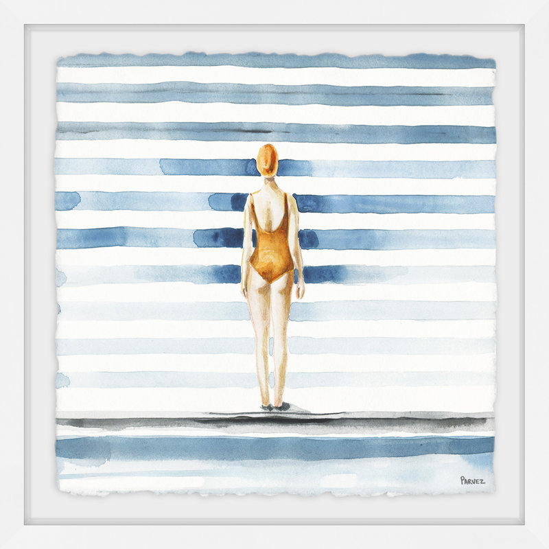 'Orange Swimsuit' by Parvez Taj - Single Picture Frame Print, 12" H x 12" W x 1.5" D
