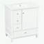 Meuble-lavabo de salle de bain avec lavabo, porte à fermeture douce et 3 tiroirs-175654216
