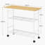 Chariot pour îlot de cuisine roulant, 3 tablettes, crochets et roues verrouillables-658927901