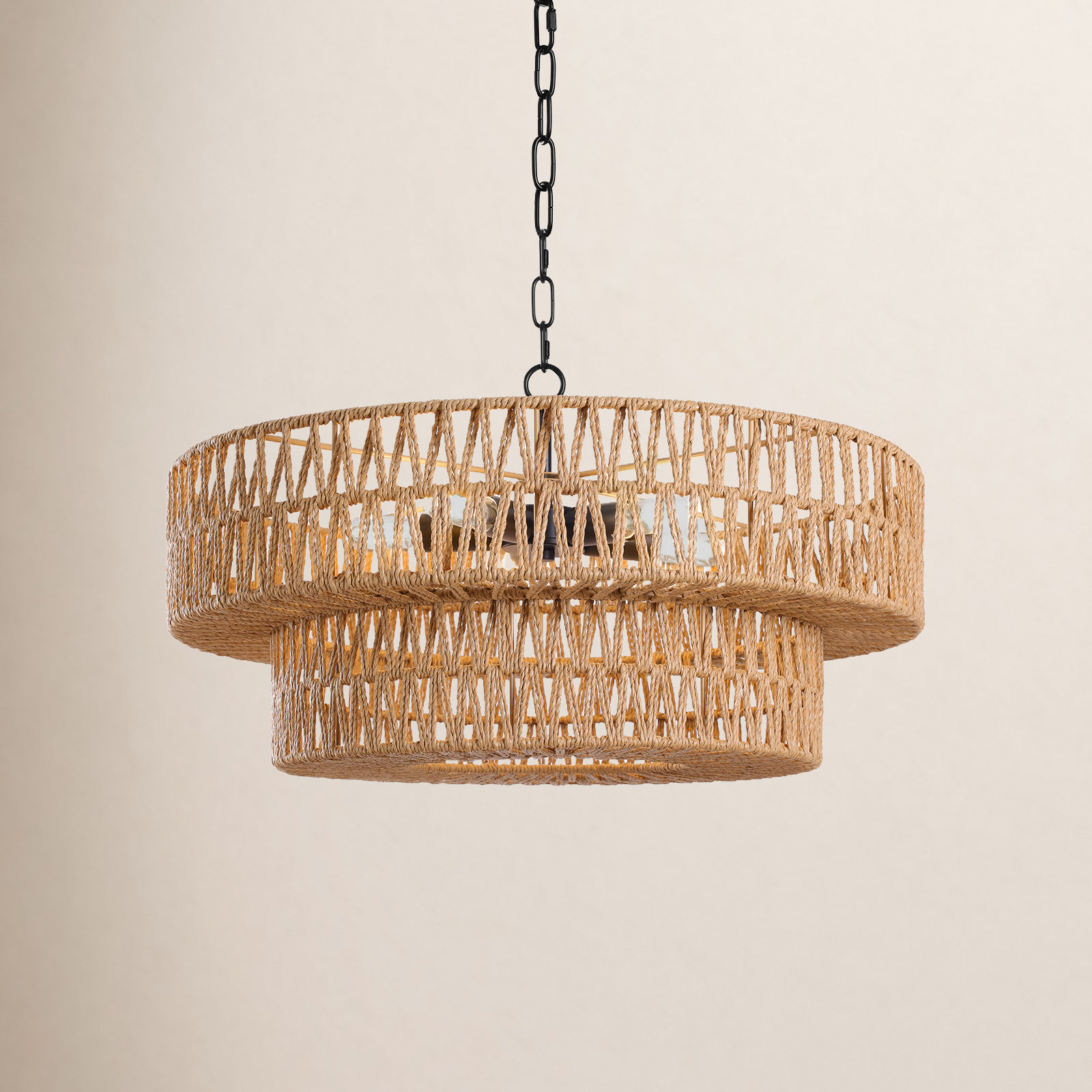 Caytlen Iron 5-Light Chandelier, Matte Black