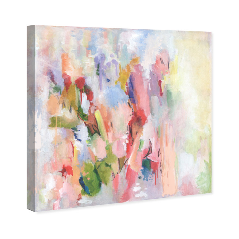 Beauté florale abstraite - impression sur toile, Toile tendue, H 30 po x l 30 po, Sans cadre
