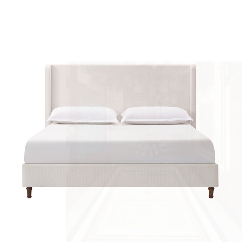 Lit tapissier Tall, Crème