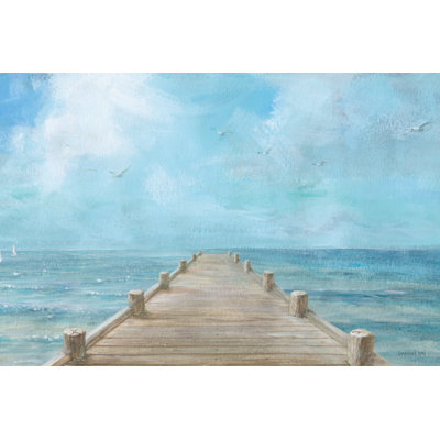 Summer Dock Panorama by Danhui Nai - Wrapped Canvas Art Prints