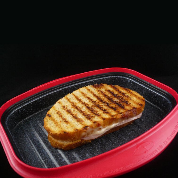 Non-Stick Grilled Sandwich and Panini Maker Pan with Heat-Resistant Handle