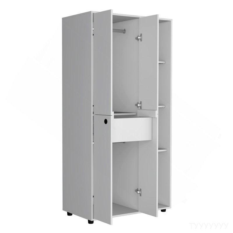 Armoire Boise, chambre à coucher, blanc, Blanc