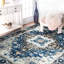 Tapis perlé rectangulaire vieilli à motif rétro-428965299
