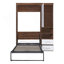 Lit escamotable simple avec armoire murale, blanc
