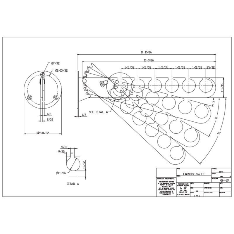 Satin Nickel Adjustable Laundry Valet, Polished Chrome