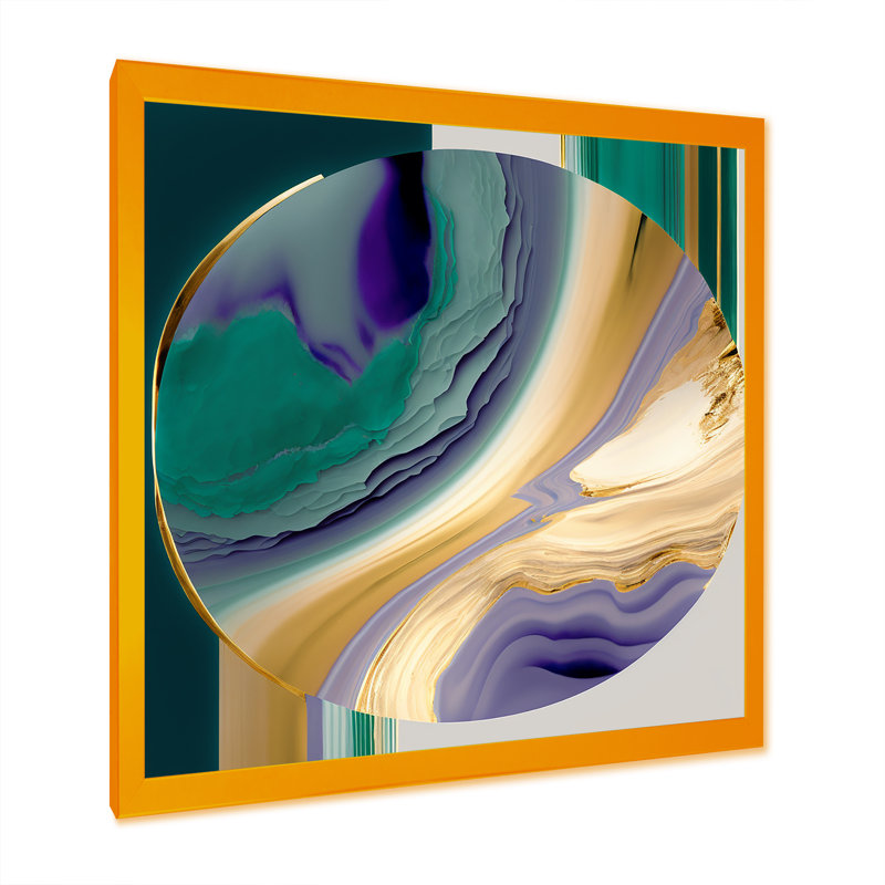 «Bold Expression Art II», peinture sur toile, Impression dorée sur toile encadrée, H 16 po x l 16 po x P 1 po