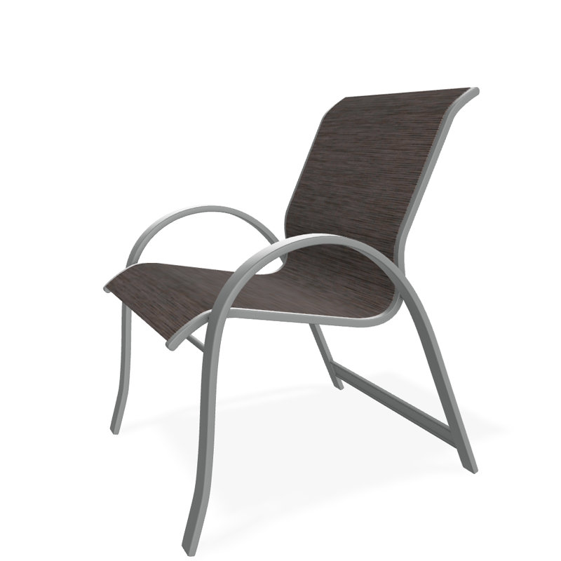 Fauteuil de salle à manger empilable Hiraku, Graphite
