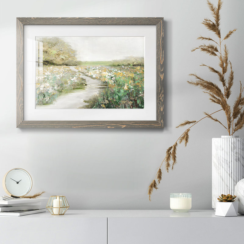 Quiet Meadow, reproduction d'art encadrée, Gris, H 22 po x l 32 po