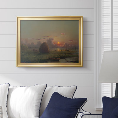 Soleil couchant sur les marais salants - Martin Johnson Heade, toile tendue avec châssis, v. 1890