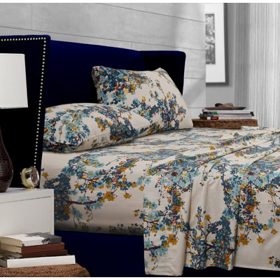 Casablanca Sateen Floral Sheet Set