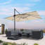 Parasol incurvé rectangulaire ajustable avec base Bennit-841176629