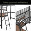 Lit mezzanine simple en métal avec bureau et tablette