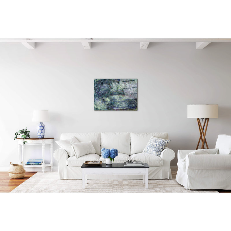 Pont Japonais Japanilainen silta by Monet Claude 57cm H X 76cm W CrystalArt Material Acrylic Glass Effect, Frameless Panel Lightweight Ready to Hang