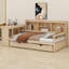 Lit de jour d'angle avec bureau, tiroirs de rangement, port de chargement et tablettes-1791999078