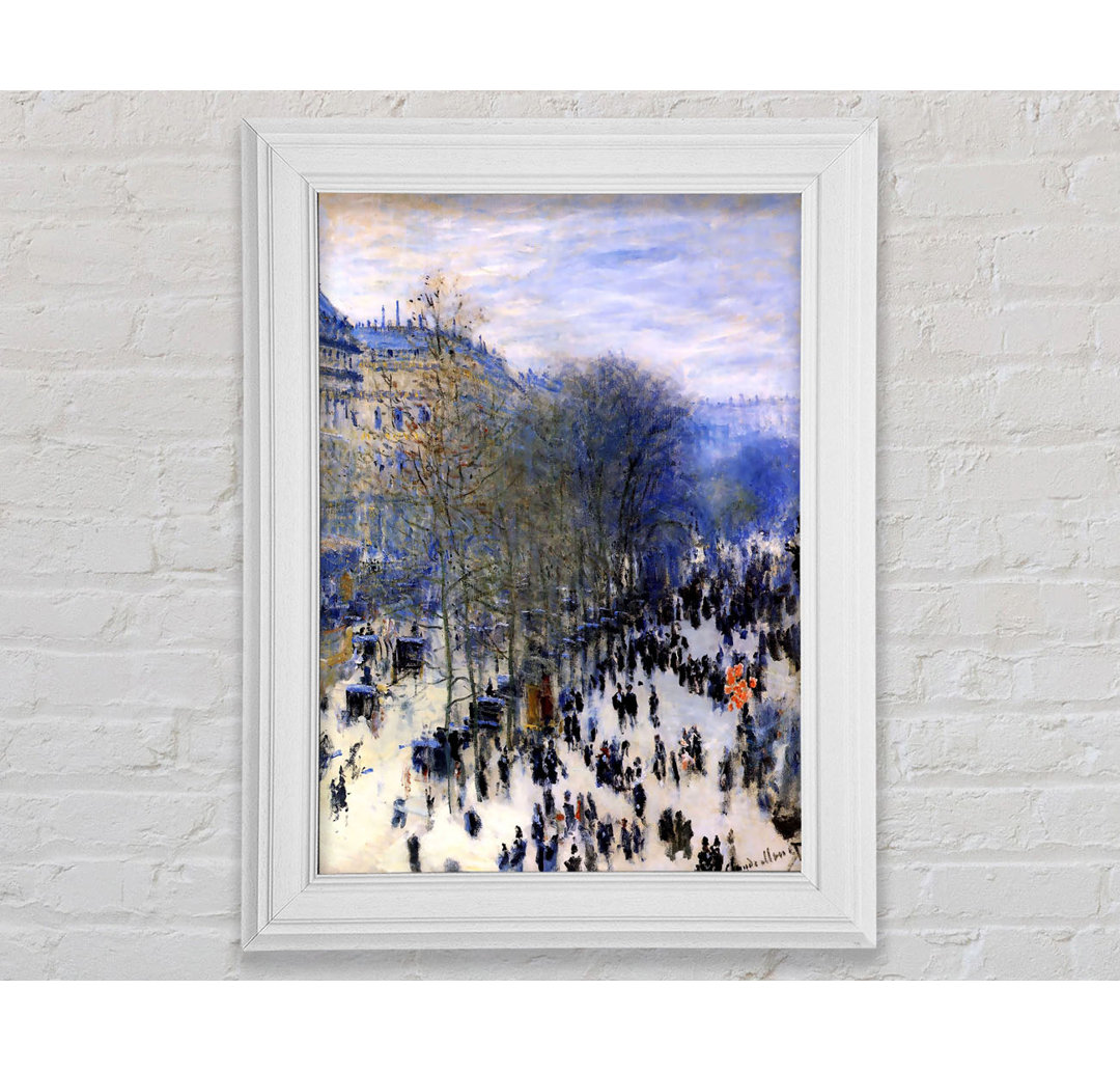 Gerahmtes Leinwandbild Monet Boulevard Des Capucines