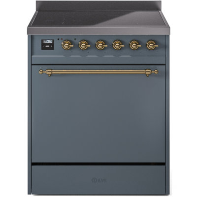 ILVE Nostalgie II Series 30 inch Induction Range with 4 Induction Elements (Solid Door)