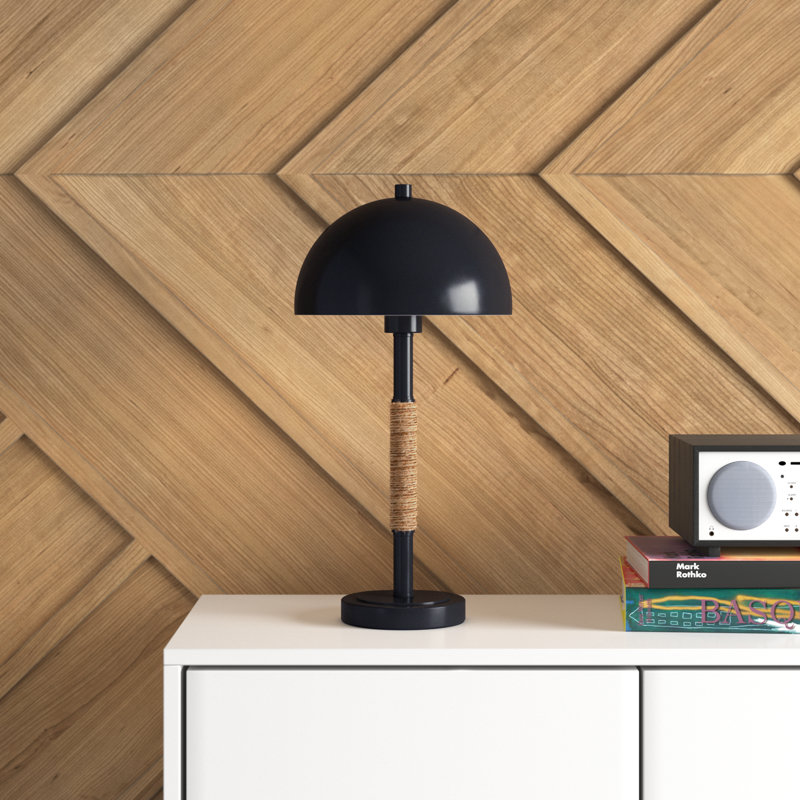 Vandervort Table Lamp, Black, Black