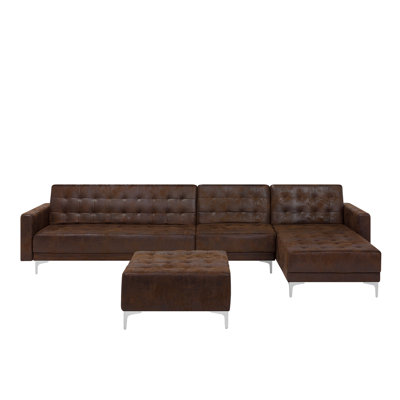 Finnegan 5 Seater Faux Leather Sofa Bed