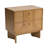 Malyun Modern Japandi Nightstand Oak Veneer Bedside Table with Brass Handles Minimal Bedroom Furniture