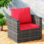 lb Canapés de patio, chaise compacte en rotin moderne pour la maison